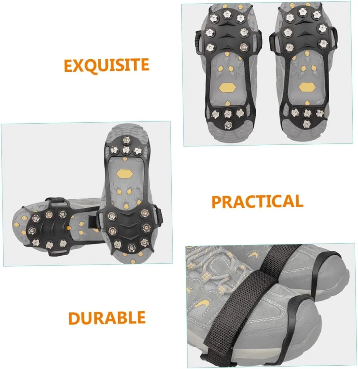 1 Pair Mountaineering Covers Climbing Ice Spikes Climbing Ice Grippers for Men Hiking