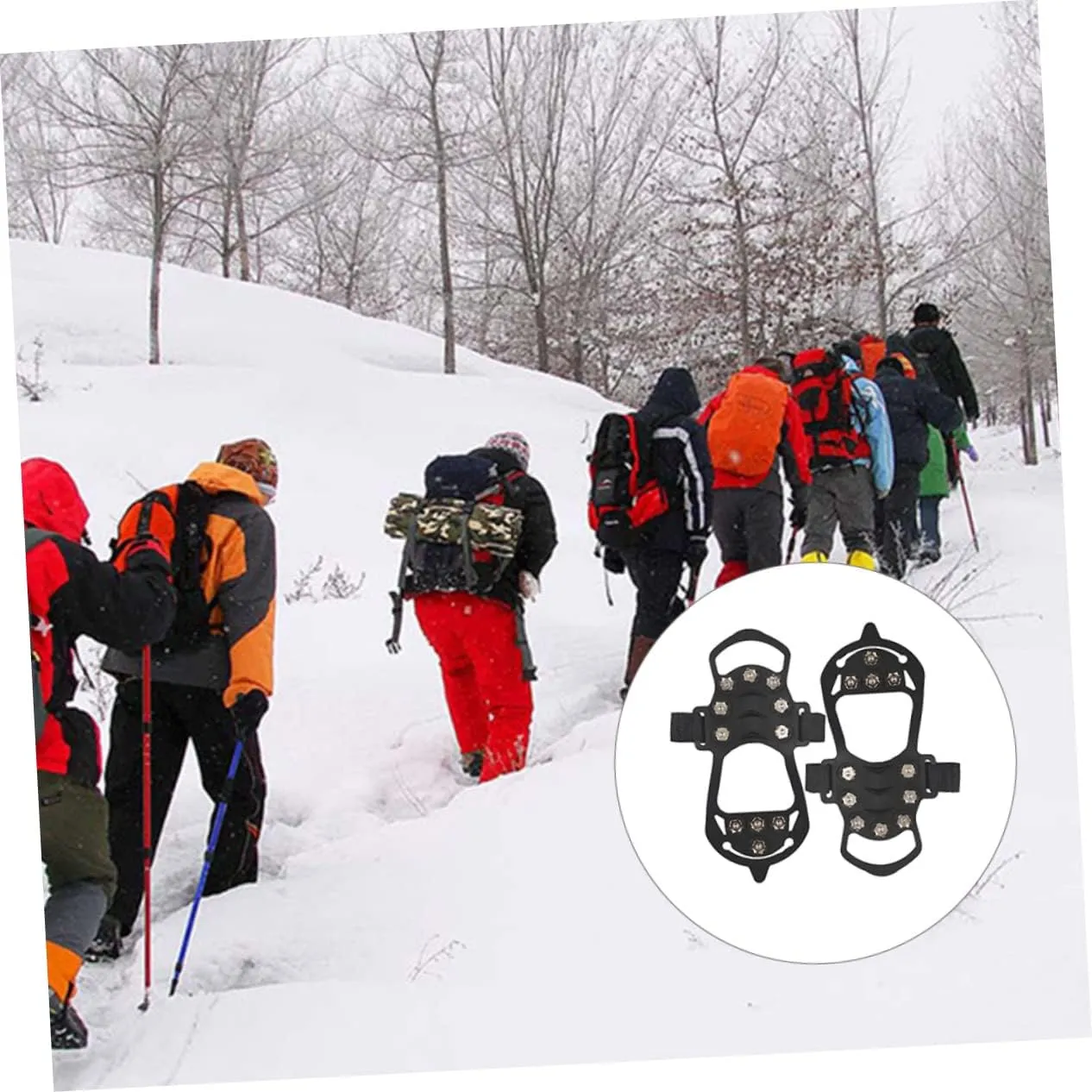 1 Pair Mountaineering Covers Climbing Ice Spikes Climbing Ice Grippers for Men Hiking