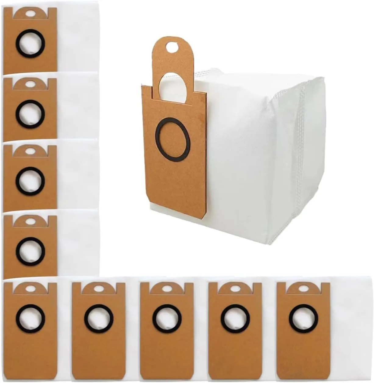 10 Pack Dust Bags Replacement for Honiture Q6/Honiture Q6 SE,for Proscenic M7 Pro/ M8 Pro，for iHome AutoVac Nova Self Empty iHRV6/ iHRV11/ iHRV14 Robot Vacuum Bag Parts Accessories