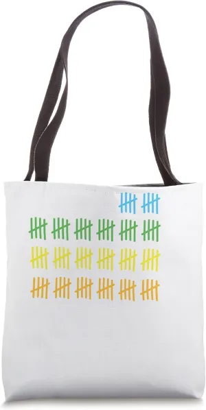 100 Days Smarter Pencil Tally Marks 100 Days of School Tote Bag