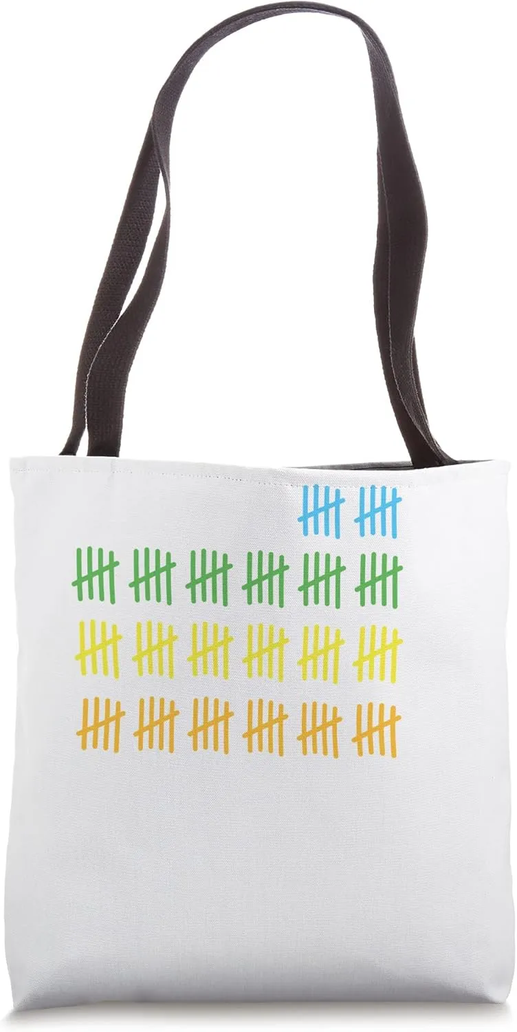 100 Days Smarter Pencil Tally Marks 100 Days of School Tote Bag
