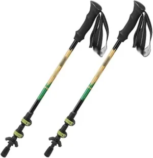 2 Pack Adjustable Aluminum Hiking Sticks, Outdoor Professional Trekking Poles, Mountaining Gear, for Camping, Backpacking