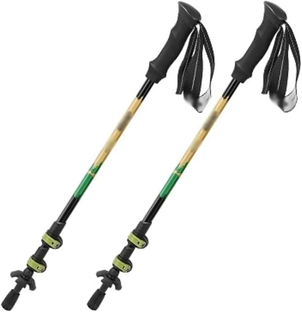 2 Pack Adjustable Aluminum Hiking Sticks, Outdoor Professional Trekking Poles, Mountaining Gear, for Camping, Backpacking