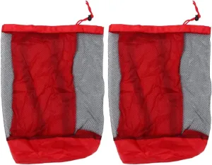 2 Pcs Large Mesh Beach Toy Bag Toddler's Beach Bag Mesh for Toys Snacks Books Comfortable Shoulder Strap