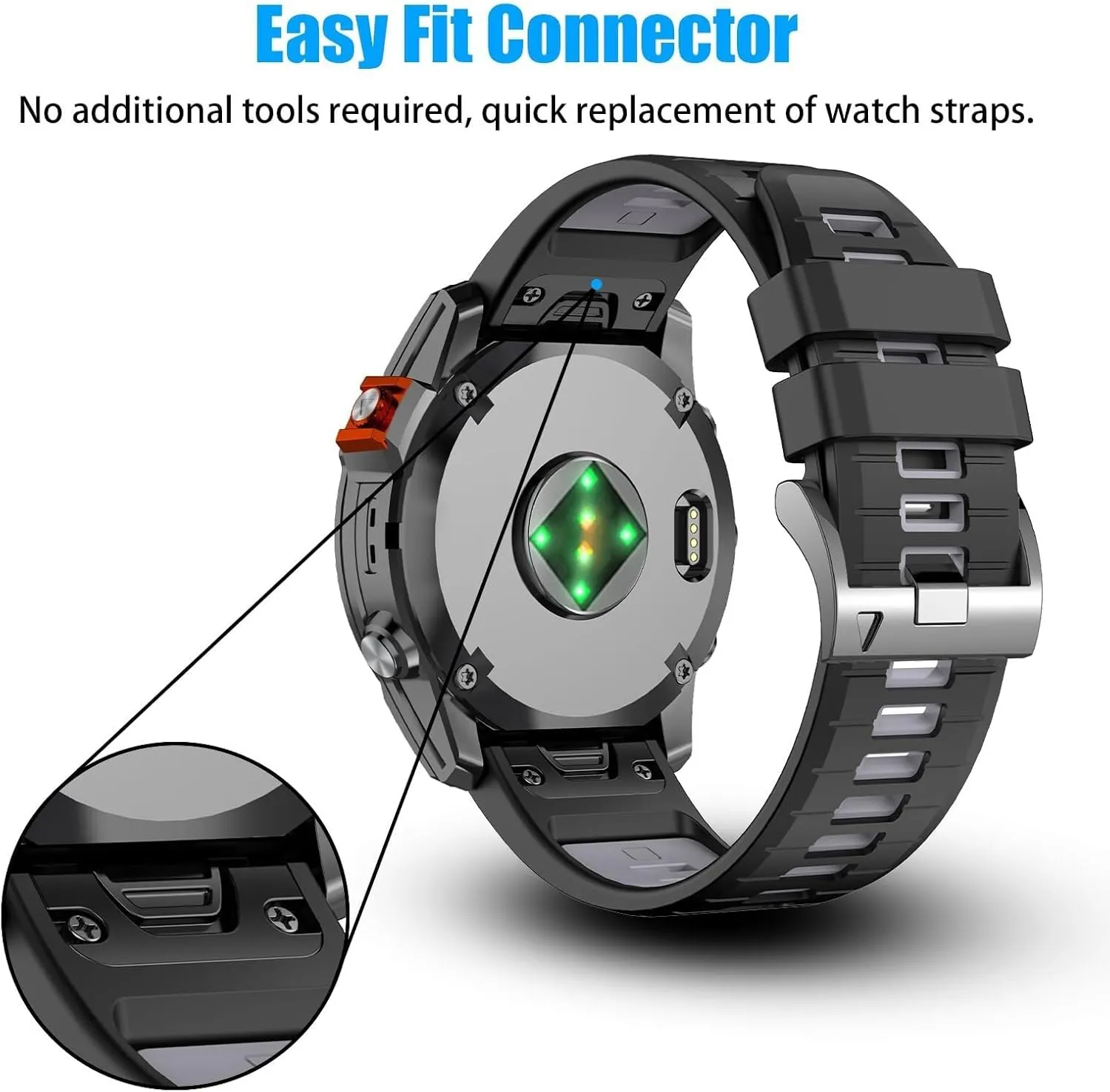 20mm Compatible with Garmin Fenix 7S 7S Pro 6S 6S Pro 5S 5S Plus Watch Band,Soft Silicone Straps for Approach S70 42mm/Instinct 2S/Descent Mk2s Smartwatch