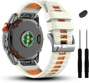 20mm Compatible with Garmin Fenix 7S 7S Pro 6S 6S Pro 5S 5S Plus Watch Band,Soft Silicone Straps for Approach S70 42mm/Instinct 2S/Descent Mk2s Smartwatch