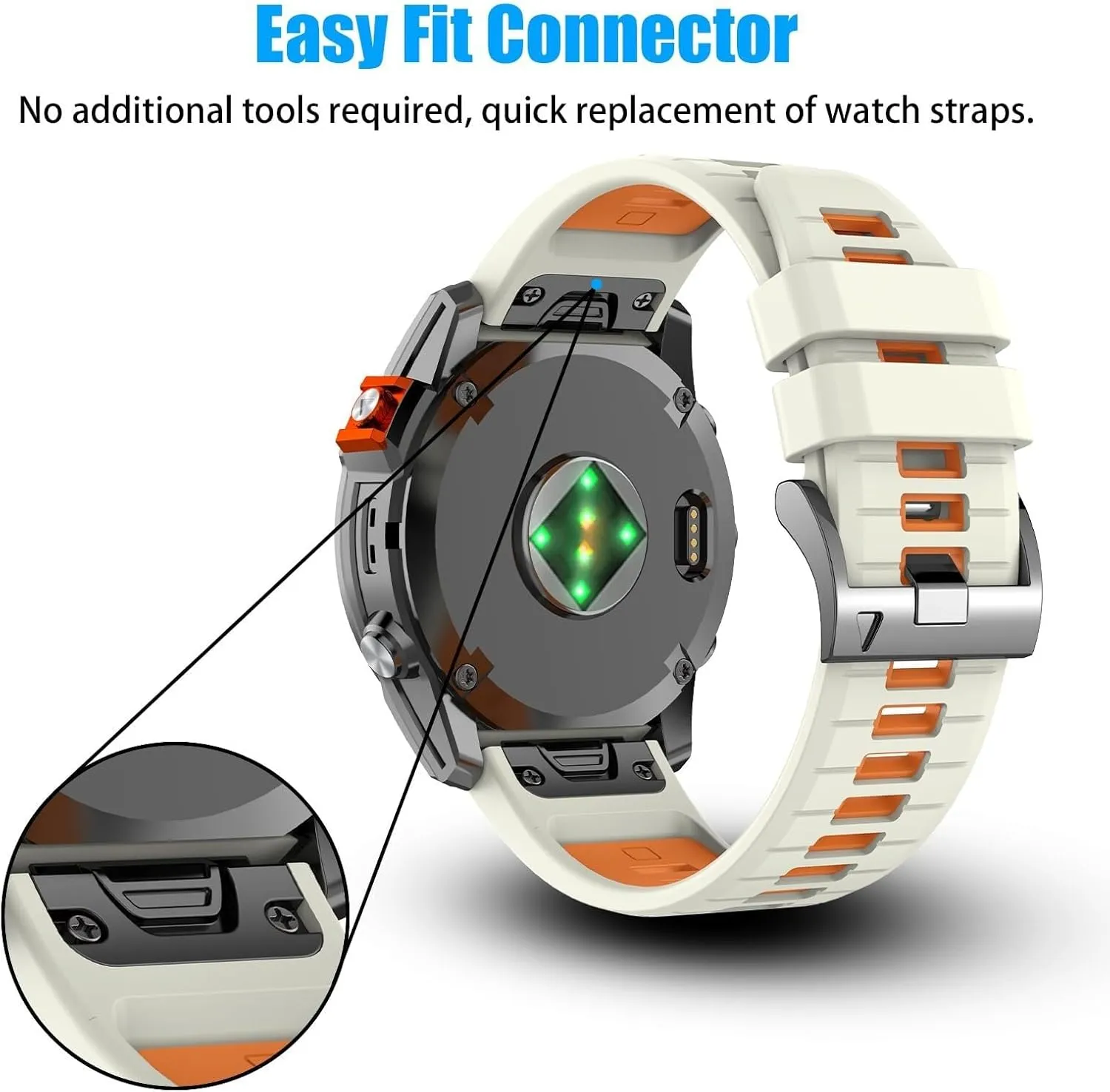 20mm Compatible with Garmin Fenix 7S 7S Pro 6S 6S Pro 5S 5S Plus Watch Band,Soft Silicone Straps for Approach S70 42mm/Instinct 2S/Descent Mk2s Smartwatch