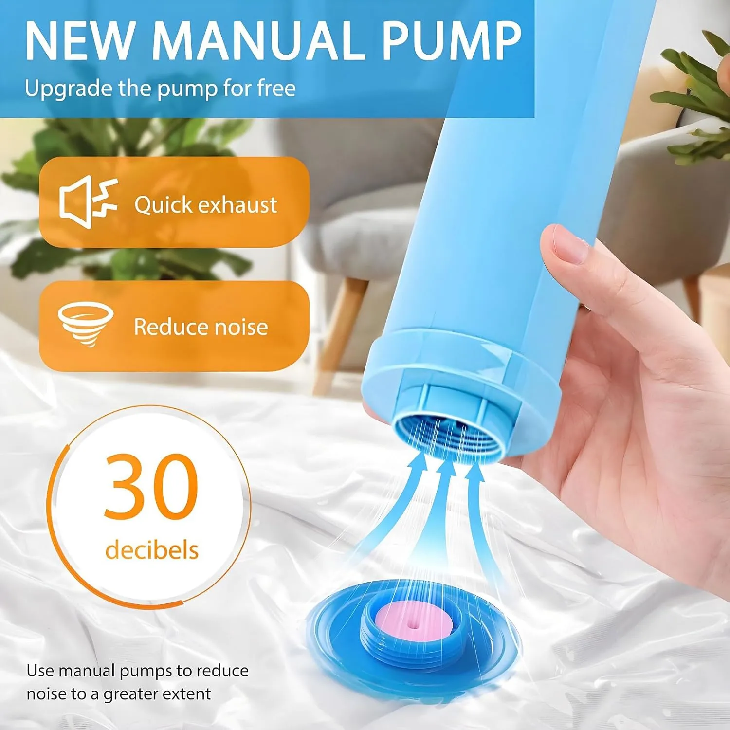 21 Pack Vacuum Storage Bags,Vacuum Seal Bag with Hand Pump, 3 Jumbo 4 Large 4 Medium 6 Small 4 Roll Up Bags, 80% Space Saver Bags for Clothes,Comforters and Blankets, Home Travel Essentials