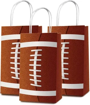 24 Pack Football Goodie Bags with Handle Football Gift Bags Football Bag for Birthday Party Decorations