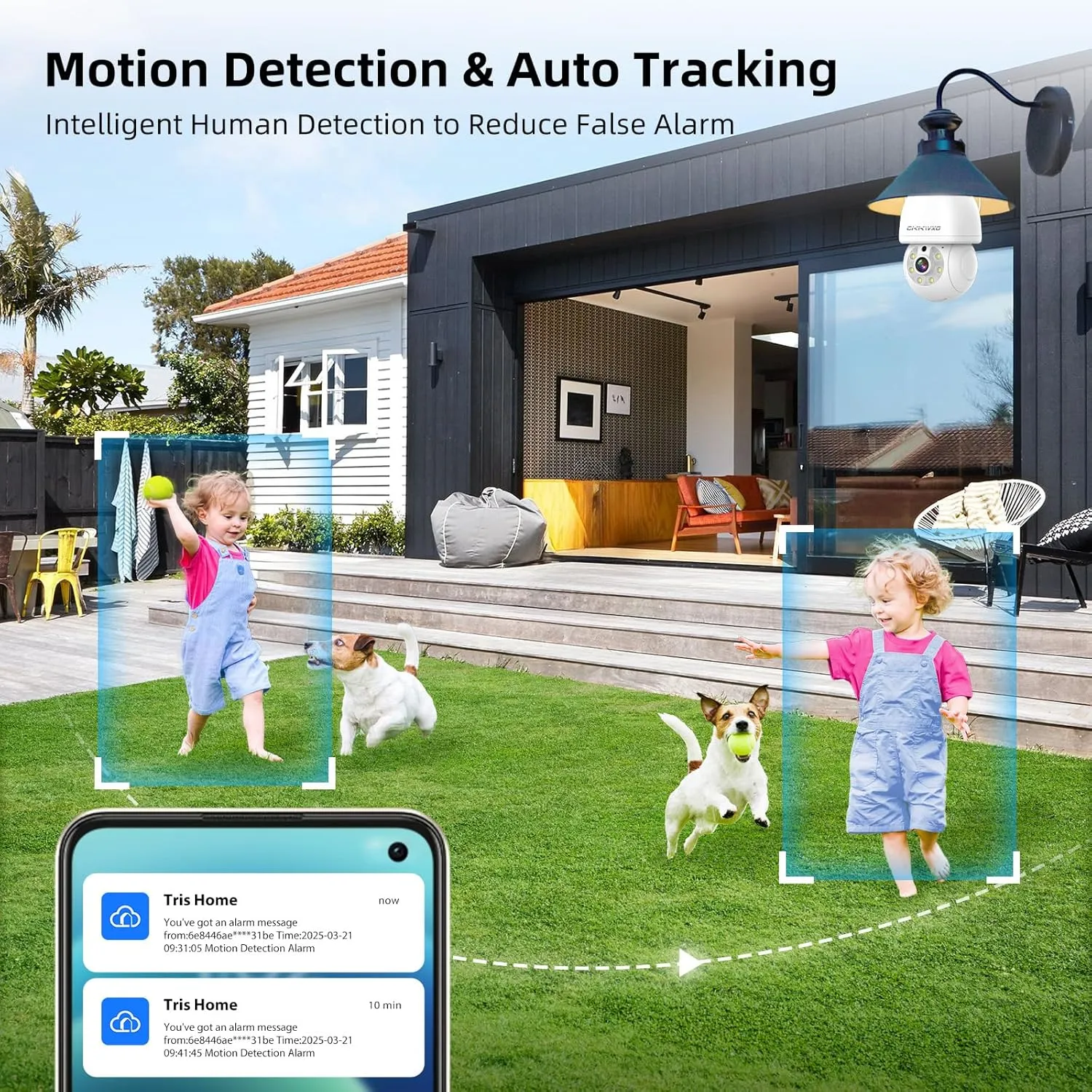 2.4&5G Dual Band Light Bulb Security Camera, 3MP Wireless Light Bulb Camera,Motion Detection,Two-Way Talk,24/7 Recording, with 32G SD Card (5 Days Local Video Storage)