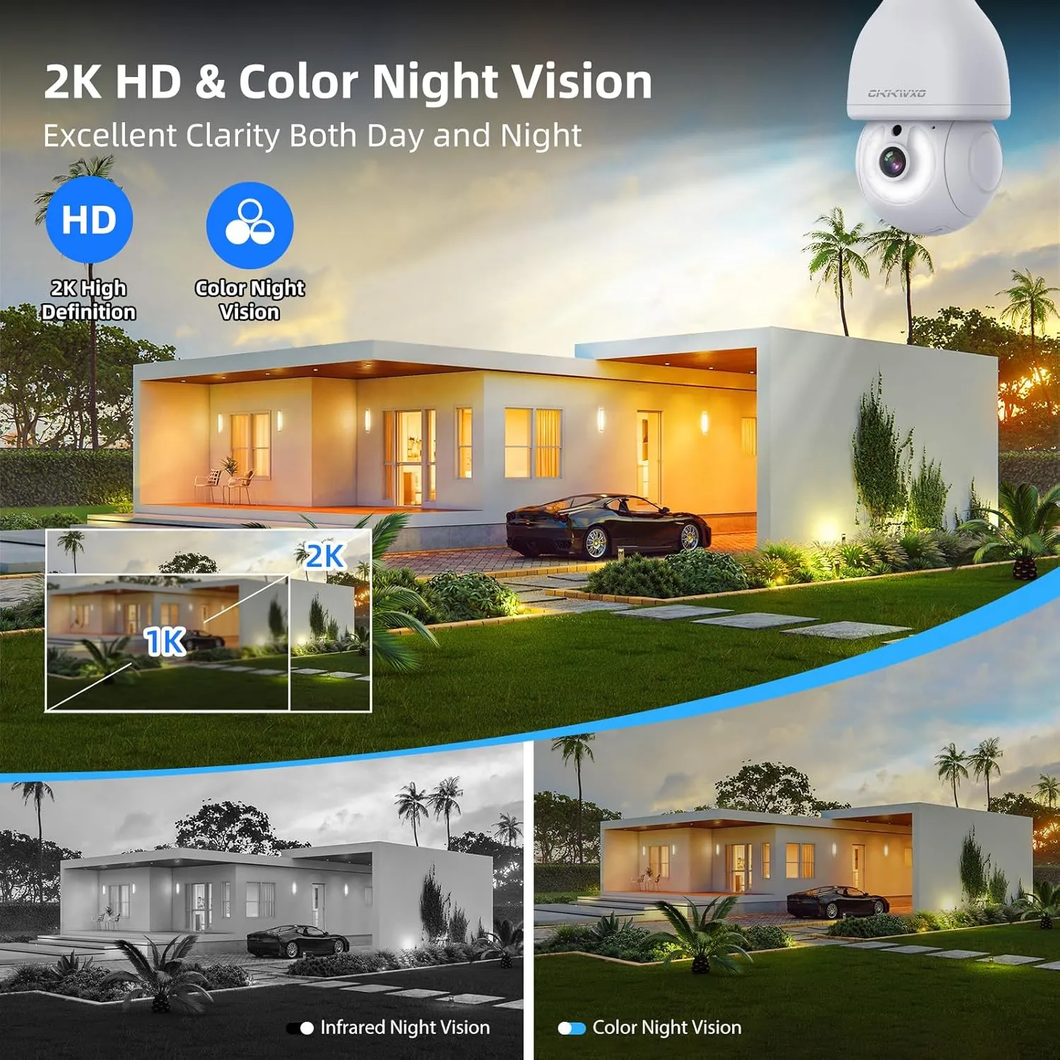 2.4&5G Dual Band Light Bulb Security Camera, 3MP Wireless Light Bulb Camera,Motion Detection,Two-Way Talk,24/7 Recording, with 32G SD Card (5 Days Local Video Storage)