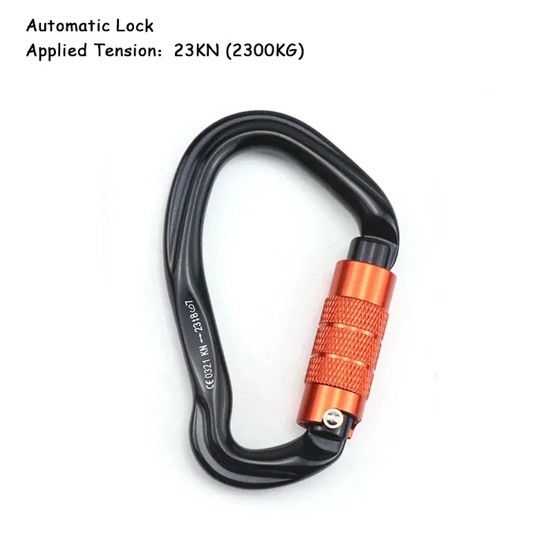 25KN Professional Climbing Carabiner - D-Shape Aviation Aluminum Safety Lock for Outdoor Climbing and Mountaineering