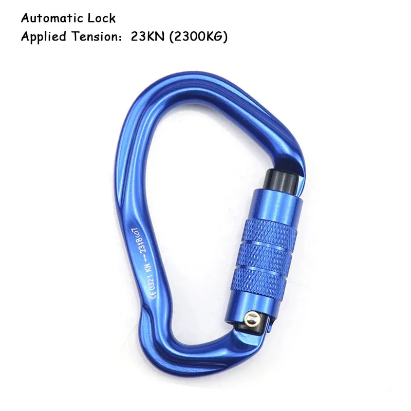 25KN Professional Climbing Carabiner - D-Shape Aviation Aluminum Safety Lock for Outdoor Climbing and Mountaineering
