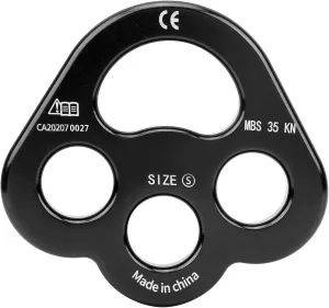 3 Holes Rigging Plate, Aluminum Alloy Climbing Anchor Divider Plate Climbing Rigging Plate for 35kN Mountaineering