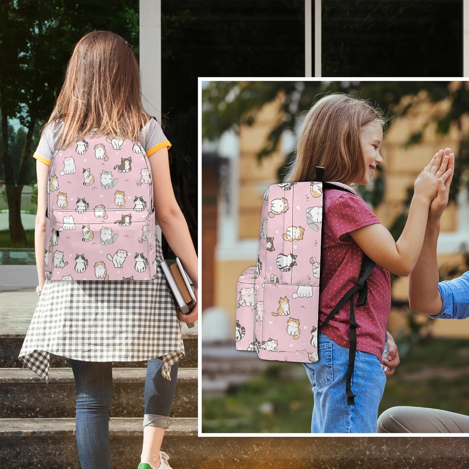 3pcs Backpack for Boys Girls, Backpack Set with Lunch Box Pencil Case for Kids Teen Elementary Middle High School