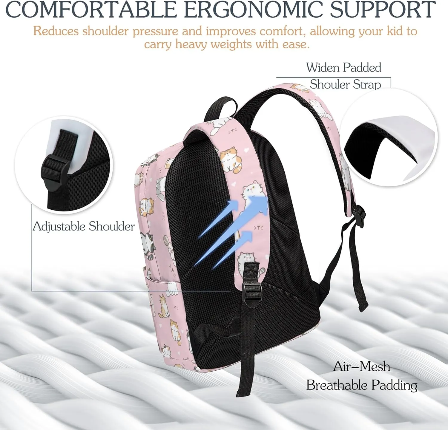 3pcs Backpack for Boys Girls, Backpack Set with Lunch Box Pencil Case for Kids Teen Elementary Middle High School