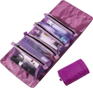 4 In 1 Detachable Toiletry Bag Hanging Roll-Up Makeup Bag Large Capacity Travel Wash Bag Mesh Cosmetic Bag Portable Foldable Toiletry Bag Waterproof Cosmetic Organizer Bag For Travel Daily