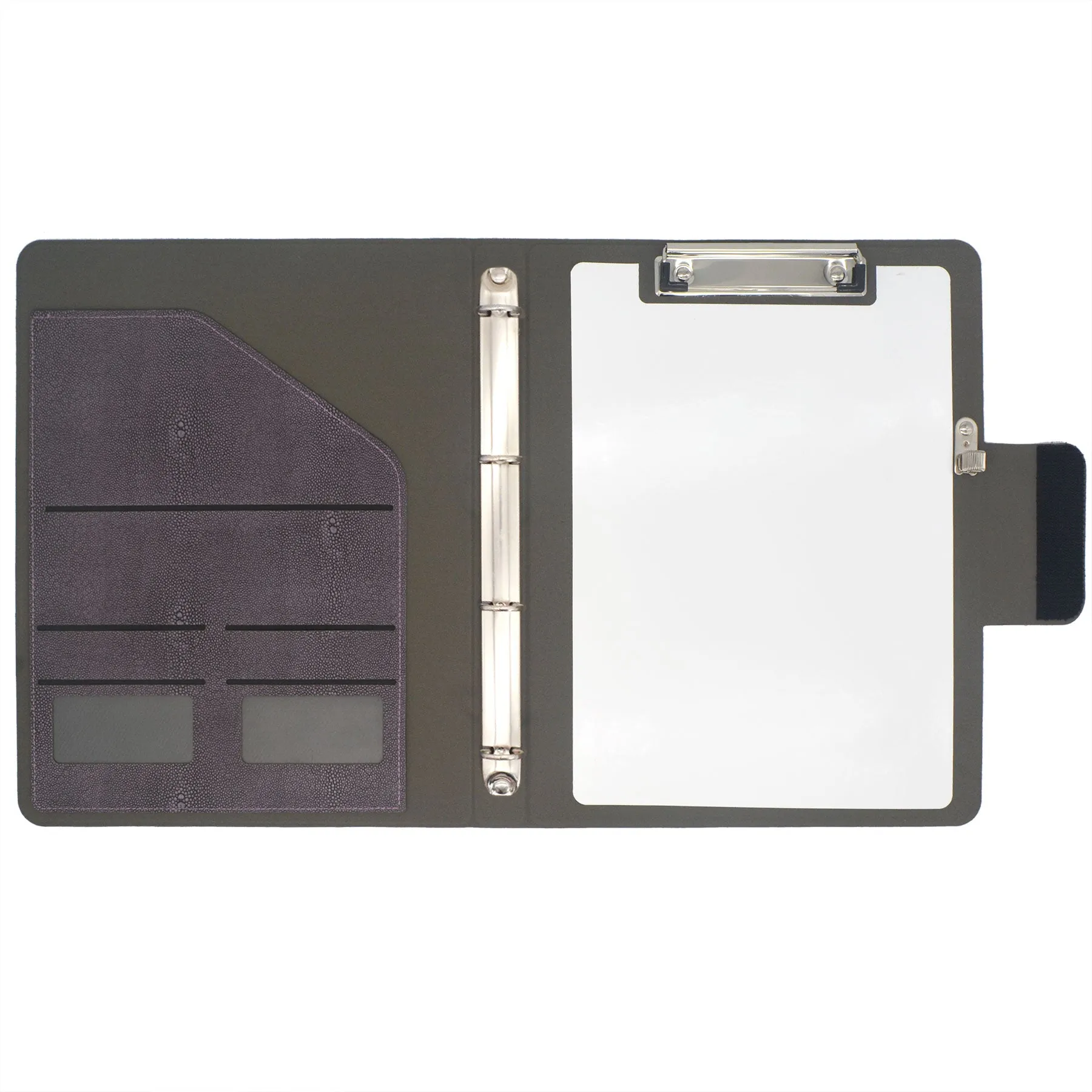 4-Ring Binder Padfolio with Whiteboard Clipboard and Expanded Document Bag, Padfolio Ring Binder Business Organizer Portfolio Case
