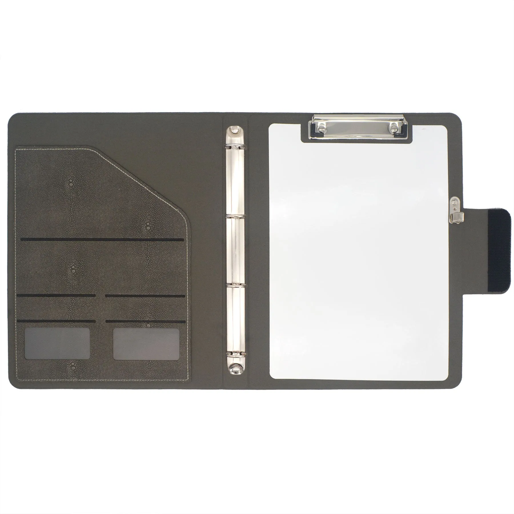 4-Ring Binder Padfolio with Whiteboard Clipboard and Expanded Document Bag, Padfolio Ring Binder Business Organizer Portfolio Case