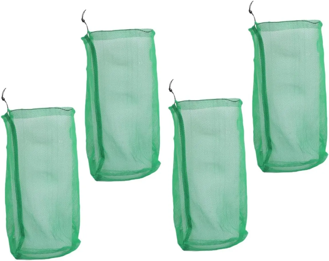 4Pcs Capacity Fish Storage Bag Quick Drying Net Bag with Drawstring Lightweight and Compact Fishing Catcher for Outdoor Use Easy to Clean and Operate for Anglers
