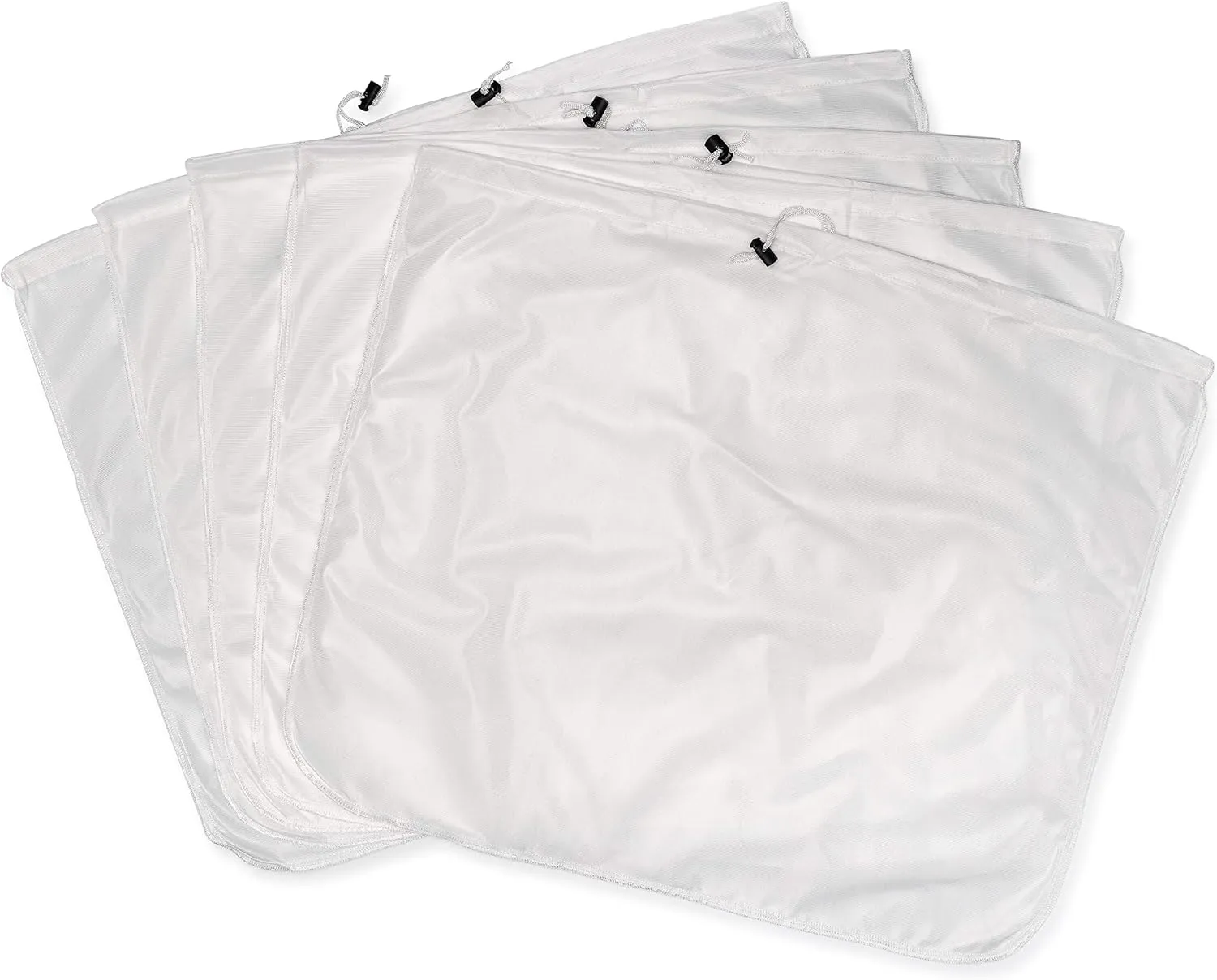 5 Pack of Fine Mesh Strainer Brew Bags (Extra Large 22" x 26" 250 Micron) - Perfect for Home Brewing, Filtering Wine, Hops, & Grains - 100% Reusable with Drawstring