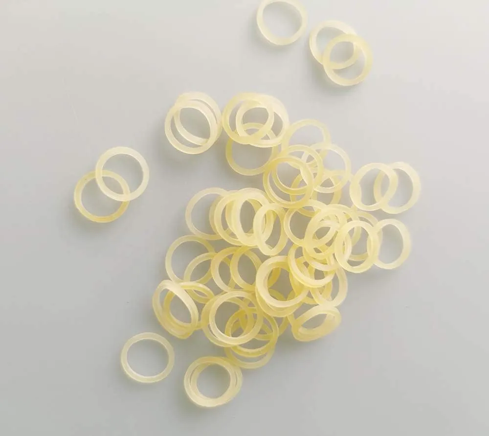 50 Bags DentalSmile Amber Elastic Latex Braces 6.5oz Orthodontics Rubber Bands Heavy 5/16 Dental Latex Bands Dentist Great for Dreadlocks, Braids, Top Knots
