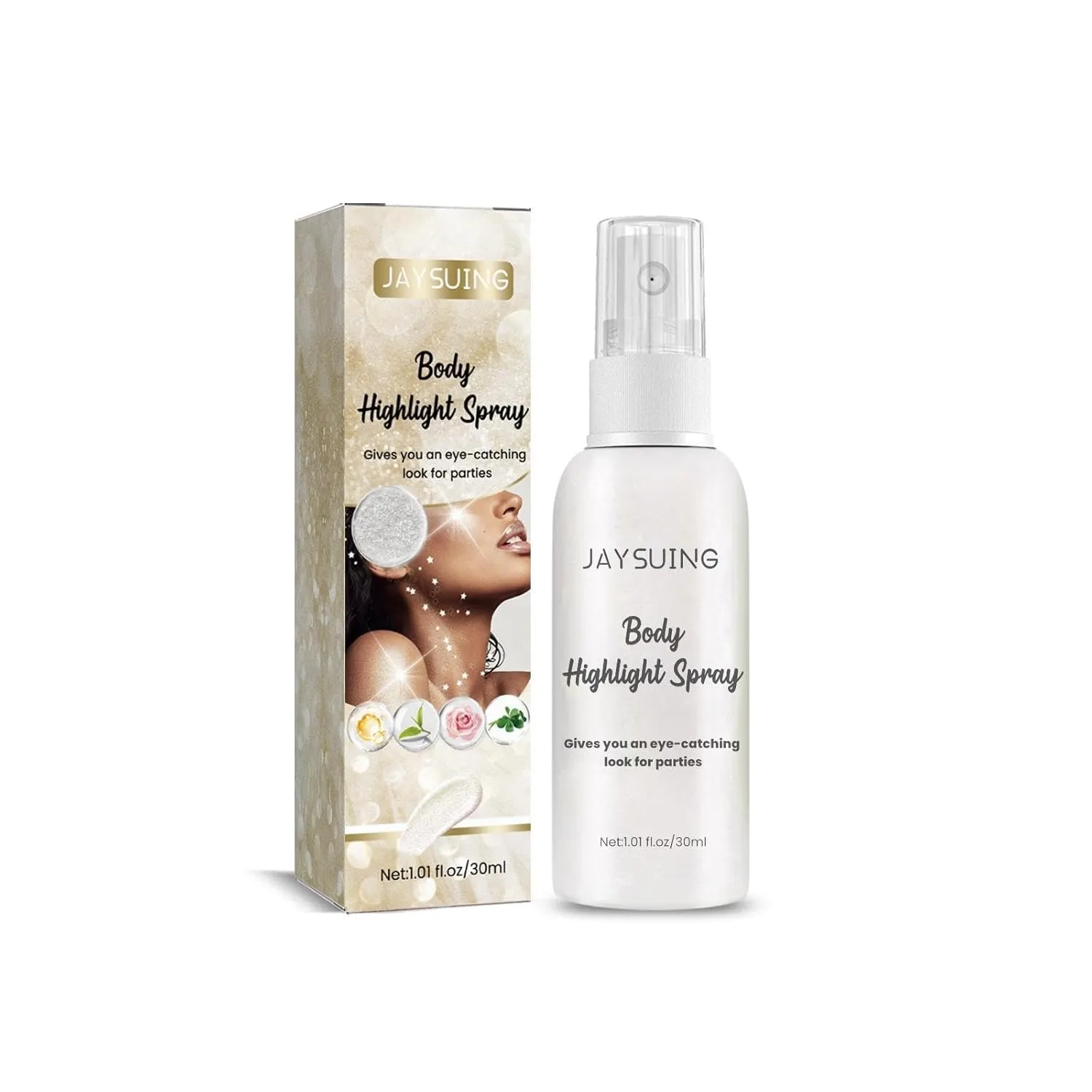 5x Glittering Body Spray Mini Size Luminous Mist Waterproof 30ml for Social Events