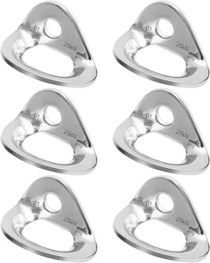 6-Pack Stainless Steel Bolts for Climbing, 25Kn Load Capacity, Ideal for Outdoor Adventures, Mountaineering & Rock Climbing