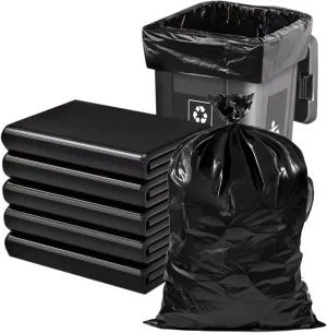 65 Gallon Trash Bags 1.8 Mil -50''x55'' Pack of 50 Thick Large Heavy Duty Multi-Use Garbage Bags Extra Large Strong Trash Can Liners for Office, Picnic,Kitchen, Bulk Bags (65 Gallon 50 Count)