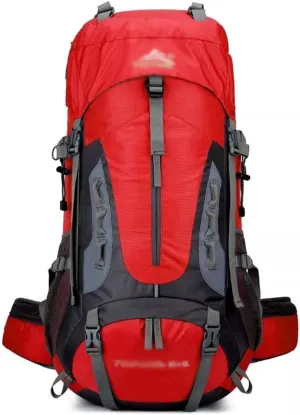 70L Mountaineering Backpack Large Capacity Outdoor Multi-pocket Travel Mountaineering Bag(A)