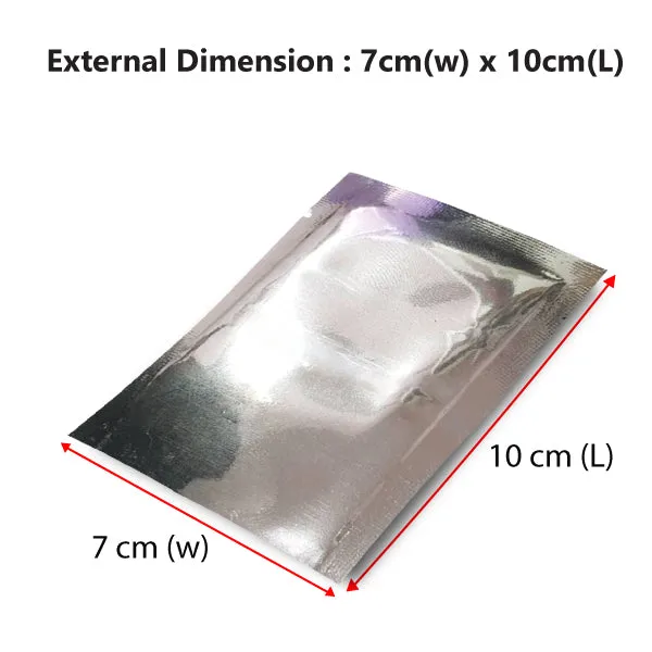 70mm x 100mm Aluminium Foil Mylar Bags
