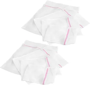 8pcs Mesh Laundry Bag Travel Laundry Liner Bag for Cruise Large Foldable Washing Bag for Bras Underwear Soft Polyester Material