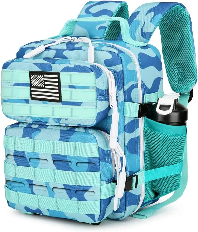 9L Tactical Assault Backpack Gym Backpack Hiking Travel Backpack Camping Backpack (Blue cp)