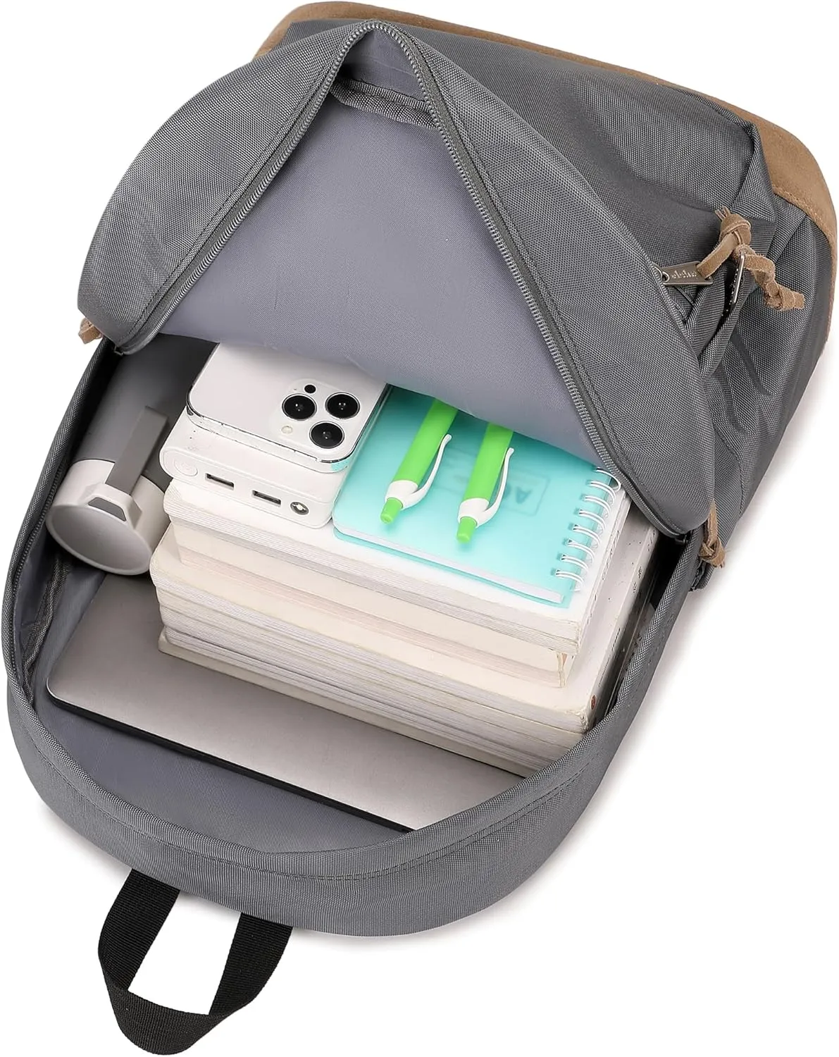 abshoo Casual Backpack Travel for Men Women College Student Backpack for Teen Boys Girls School Bag (Grey)