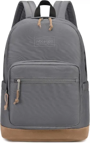 abshoo Casual Backpack Travel for Men Women College Student Backpack for Teen Boys Girls School Bag (Grey)