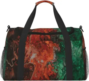 Abstract Art Travel Duffel Bag Large Foldable Waterproof Overnight Bag For Beach Swim Bags Pool Sports Gym