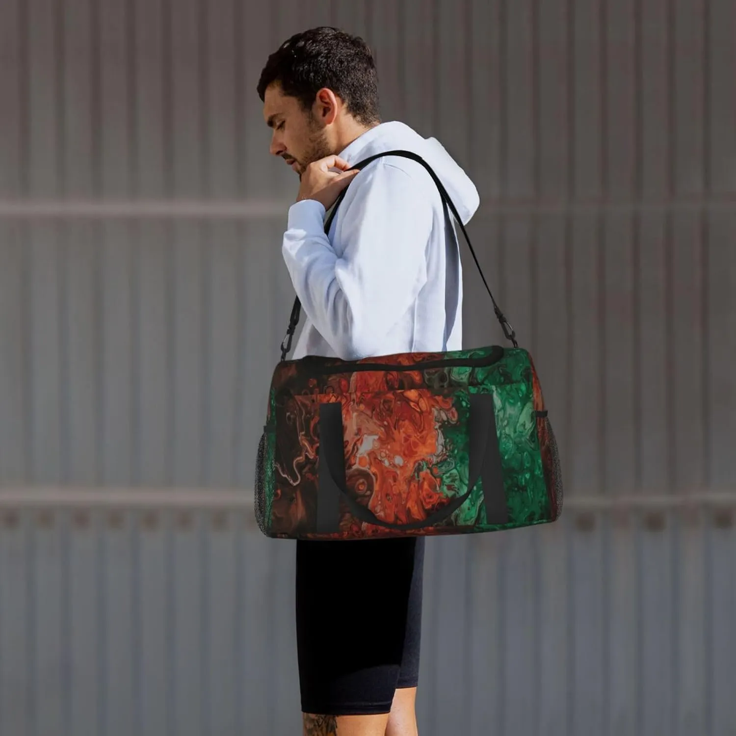 Abstract Art Travel Duffel Bag Large Foldable Waterproof Overnight Bag For Beach Swim Bags Pool Sports Gym