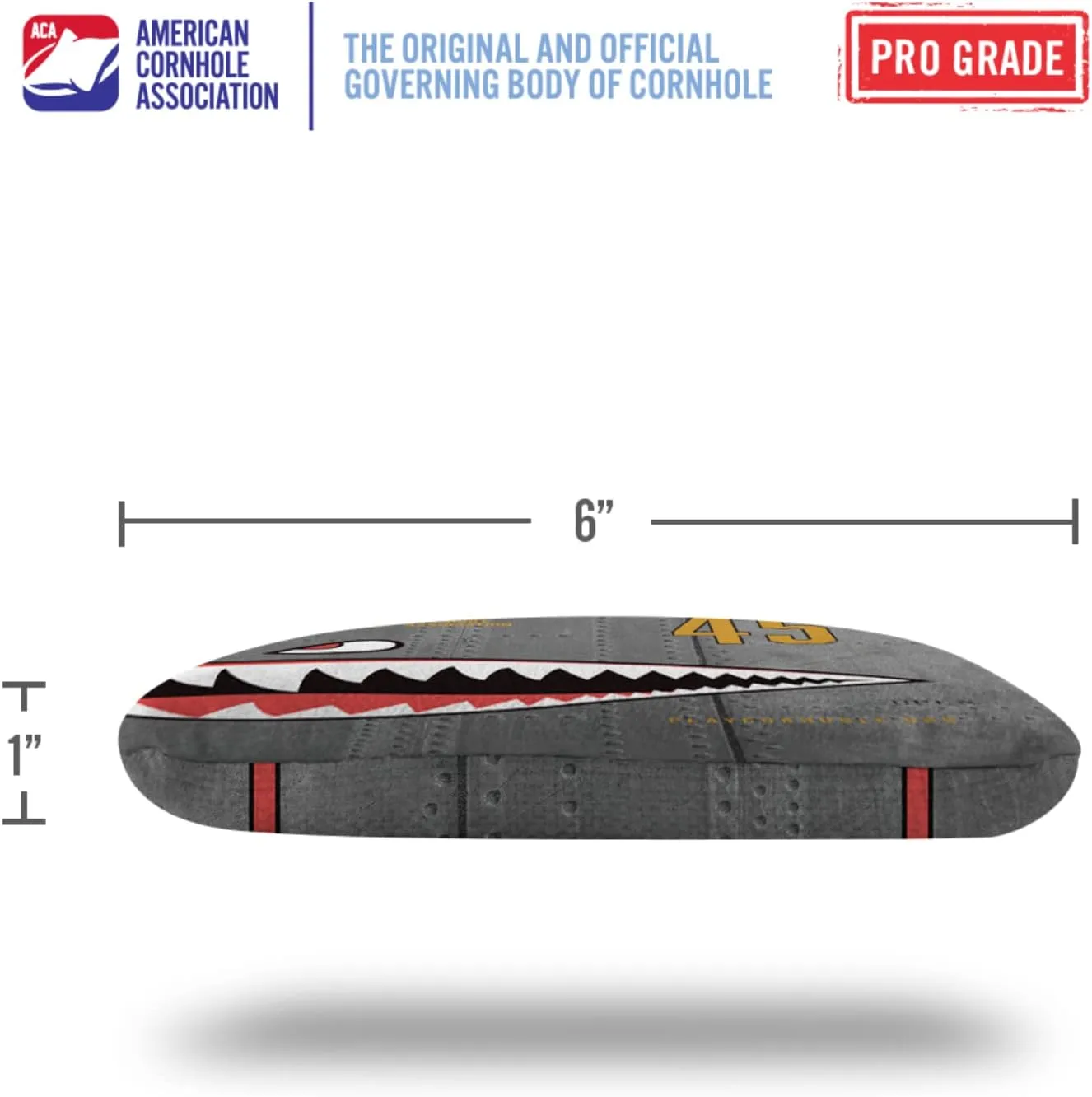 ACA Synergy Pro Professional Cornhole Bags Dual Sided Regulation 6x6 Set of 4 Patriotic Bomber