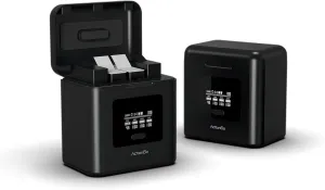 ActionGO 4 Channels Fast Camera Battery Charger,27W Smart 4 Channel USB C Fast Charger,Pocketable 7000mAh Power Bank for Action 5 Pro/4/3 and Black 5-12 Camera Batteries