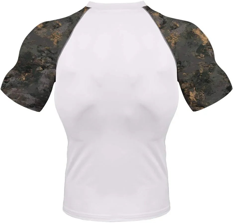 Add Your Photo Two Side Mens Dry-fit Short Sleeve Compression Sports Trainning Shirt