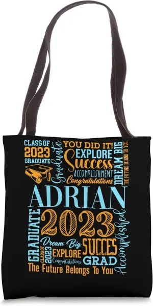 Adrian Class Of 2023 Graduate Diploma Accomplishment Tote Bag