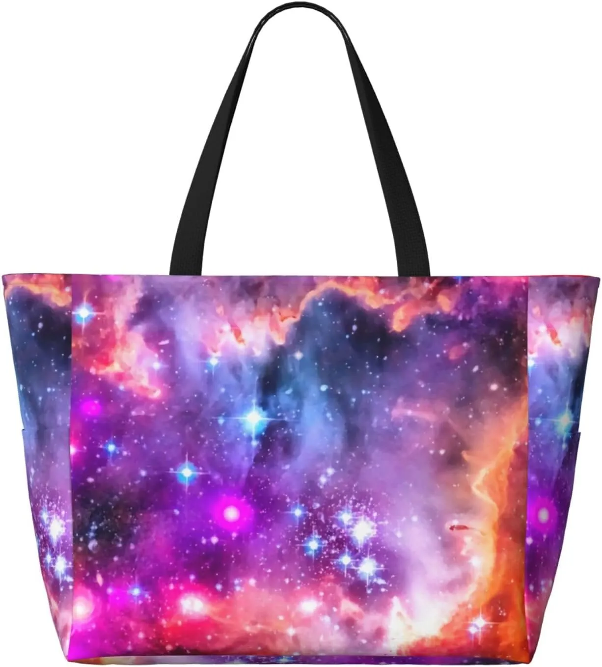 African Print Women's Beach Tote Bag Large Waterproof Travel Bags with Pockets Sandproof Handbag for Camping Gym Pool