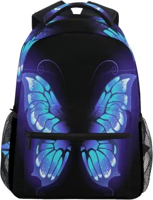 ALAZA Butterfly Wing Backpack Daypack School Bag Travel Shoulder Bag for Students Boys Girls