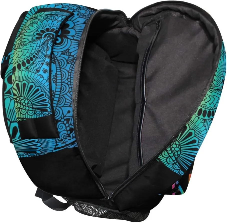 ALAZA Rainbow Llama No Drama Boho Backpack for Kids Boys Girls Student Laptop iPad Tablet Travel School Bag with Multiple Pockets