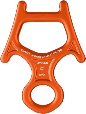Aluminum Alloys Downhills Descender Rappel Belays Abseiling Mountaineering Device for Rock Climbing and Succour