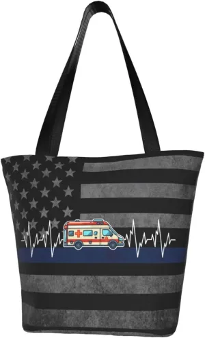 Ambulance Heartbeat Fashion Shoulder Bag Large Capacity For Man Or Woman