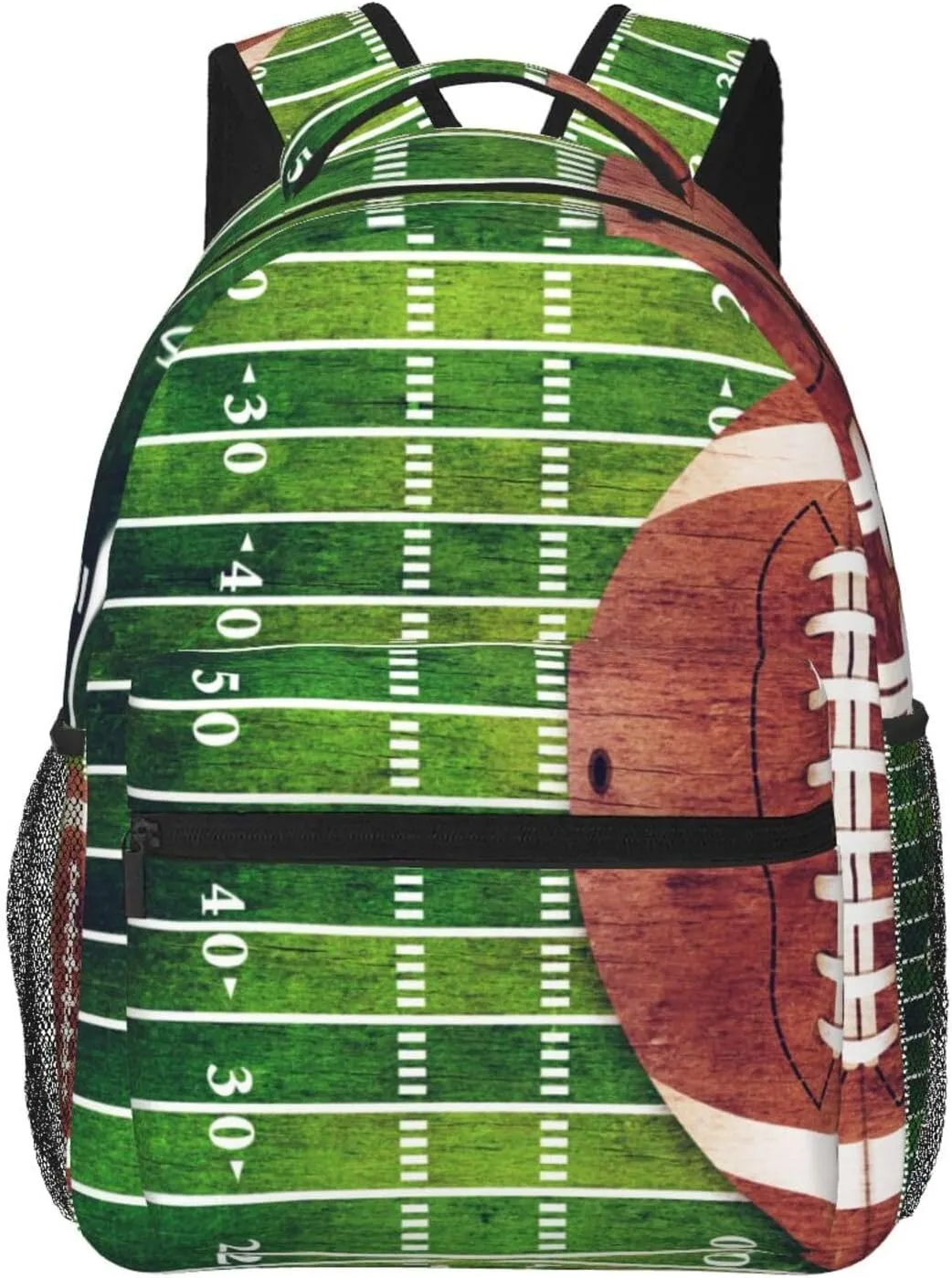 American Football Field Ball Backpack For School Laptop Bags Bookbag Big Casual Daypack For Student Girls Boys Kids Teens Travel Sports Work
