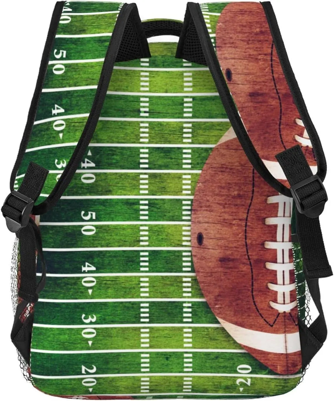 American Football Field Ball Backpack For School Laptop Bags Bookbag Big Casual Daypack For Student Girls Boys Kids Teens Travel Sports Work
