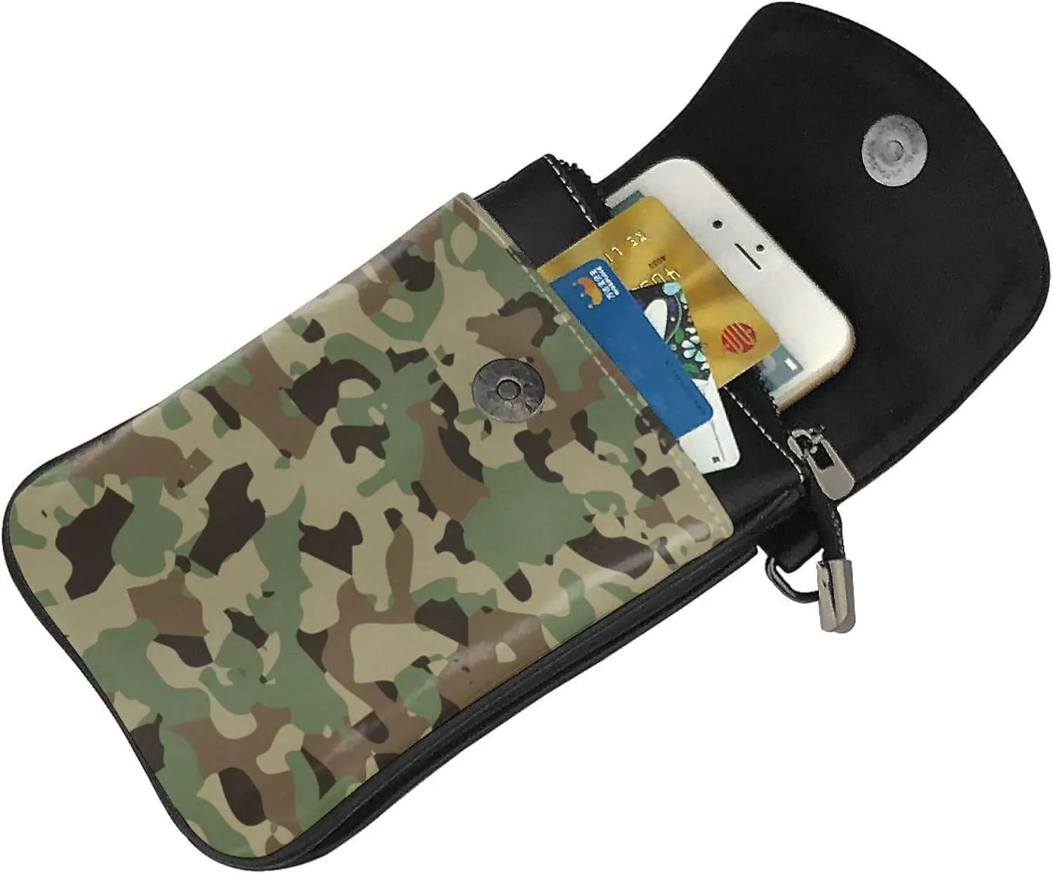 AMRANDOM Small Crossbody Bags for Women Men PU Leather Cell Phone Purse Wallet