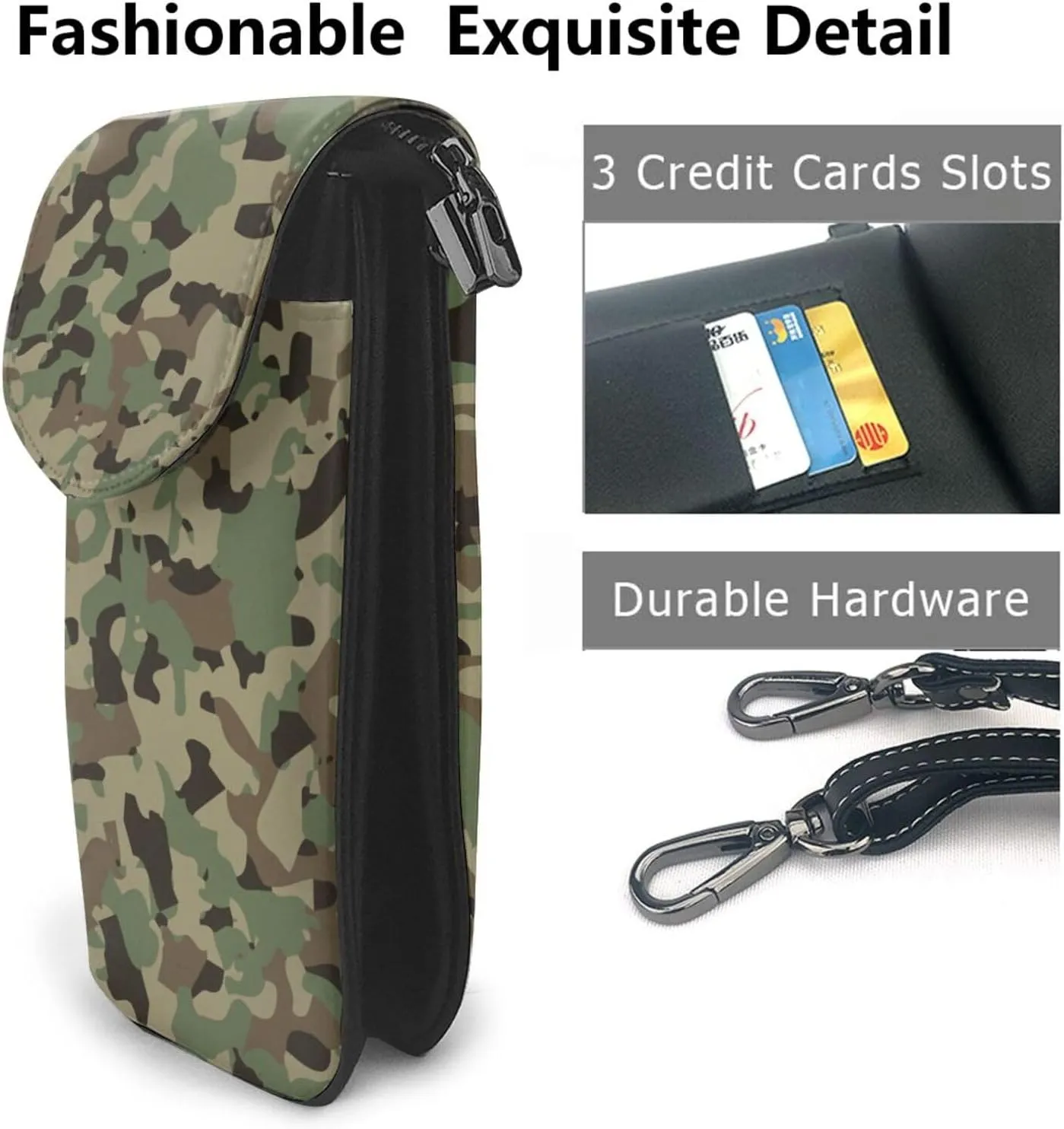 AMRANDOM Small Crossbody Bags for Women Men PU Leather Cell Phone Purse Wallet